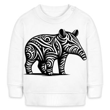Tapir tribal - Sweat bébé bio Stanley/Stella - blanc - Devant