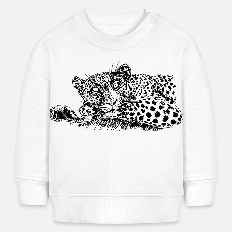 LÉOPARD - Sweat bébé bio Stanley/Stella - blanc