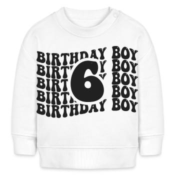 Garçon Anniversaire 6 Ans - Sweat bébé bio Stanley/Stella - blanc - Devant