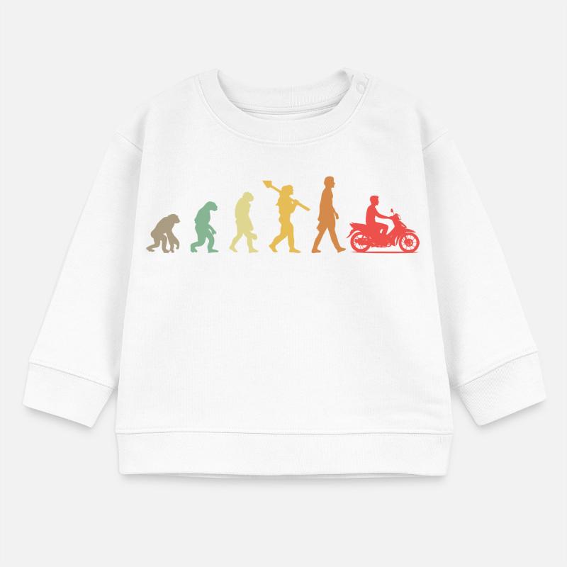 Conducteur de mobylette Evolution Sweat bébé bio Stanley/Stella