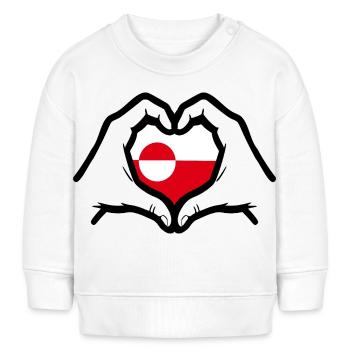 Grönland Liebe - Baby Organic Sweatshirt Baby Changer von Stanley/Stella - Weiß - Vorne