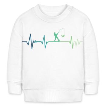 Fischerherzschlag-Angeln - Baby Organic Sweatshirt Baby Changer von Stanley/Stella - Weiß - Vorne