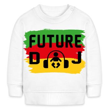 Future DJ Baby Music Paroles musicales - Sweat bébé bio Stanley/Stella - blanc - Devant