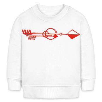 Strange red arrow - Baby Sweatshirt by Stanley/Stella - white - Front