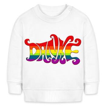 Thank you rainbow diversity sixties colorful gratitude - Baby Sweatshirt by Stanley/Stella - white - Front