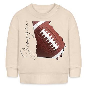 Georgia (USA) | echter Football | Landkarte Script - Baby Organic Sweatshirt Baby Changer von Stanley/Stella - Natur - Vorne