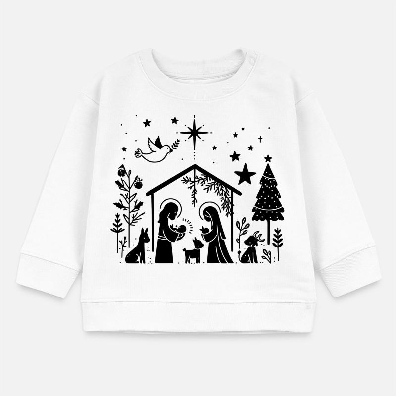 Weihnachtskrippe Baby Organic Sweatshirt Baby Changer von Stanley/Stella