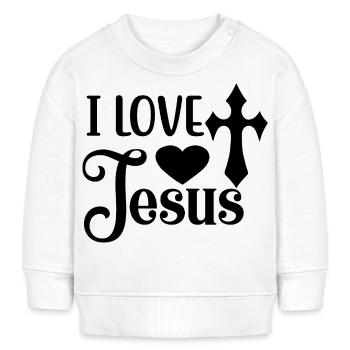Liebe wie Jesus - Baby Organic Sweatshirt Baby Changer von Stanley/Stella - Weiß - Vorne