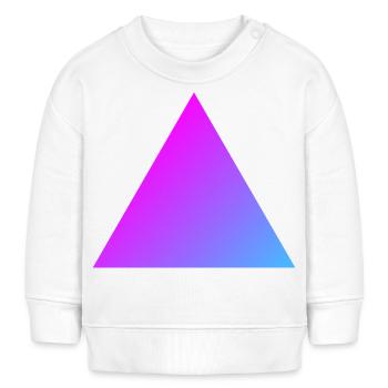 Triangle coloré - Sweat bébé bio Stanley/Stella - blanc - Devant
