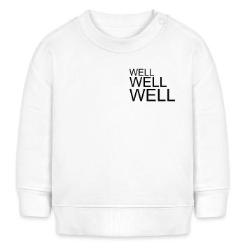 Well-Well-Well Schriftzug schwarz - Baby Organic Sweatshirt Baby Changer von Stanley/Stella - Weiß - Vorne