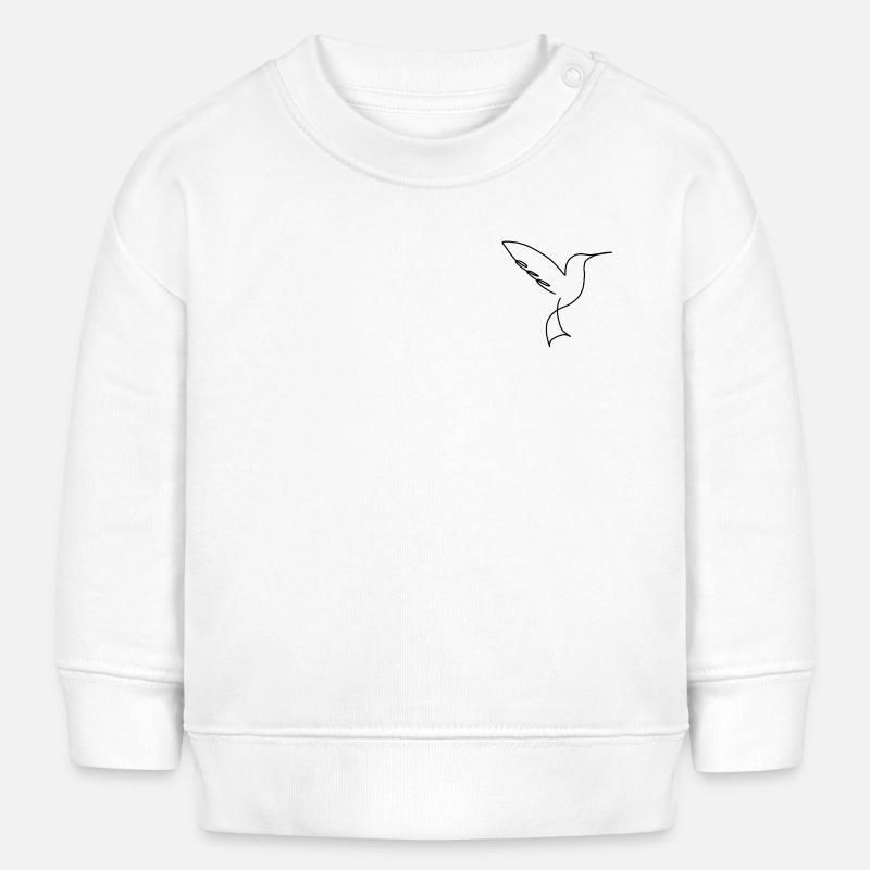 Silhouette de colibri - Simple design naturel - Sweat bébé bio Stanley/Stella - blanc