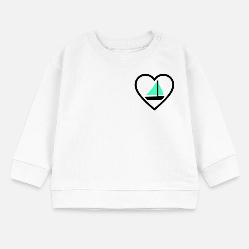 Cuore Vela – Passione Navigazione Baby Organic Sweatshirt Baby Changer von Stanley/Stella