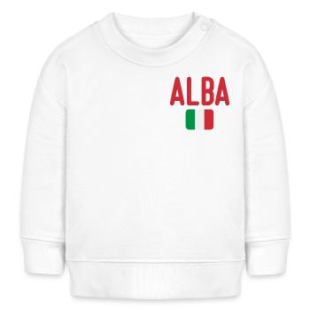 Alba Red Text with Italian Tricolour - Baby Sweatshirt by Stanley/Stella - white - Front