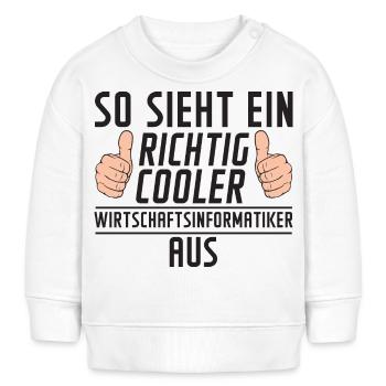Wirtschaftsinformatiker | Wirtschaft | Informatik - Baby Organic Sweatshirt Baby Changer von Stanley/Stella - Weiß - Vorne
