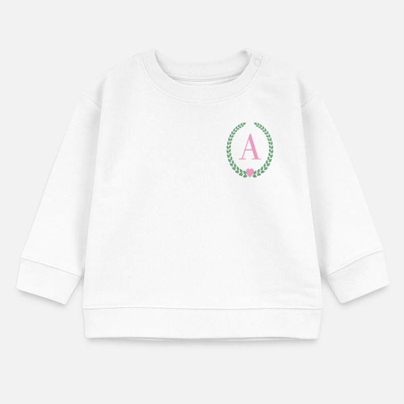 Buchstabe A-Monogramm Baby Organic Sweatshirt Baby Changer von Stanley/Stella
