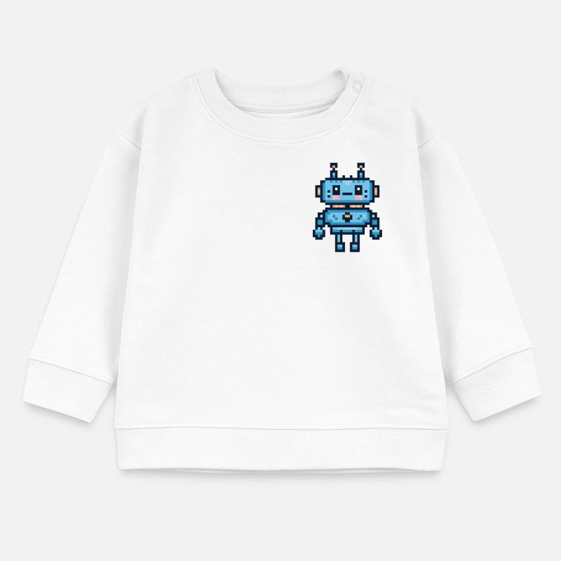 Robot pixel art Sweat bébé bio Stanley/Stella