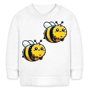 hummel biene 2 - Baby Organic Sweatshirt Baby Changer von Stanley/Stella - Weiß - Vorne