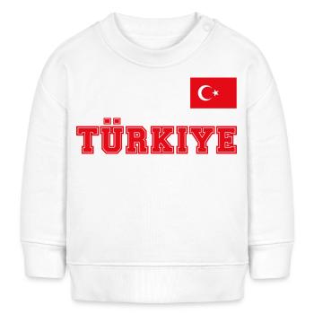 Look maillot de la Turquie – TÜRKIYE - Commode drapeau drapeau - Sweat bébé bio Stanley/Stella - blanc - Devant