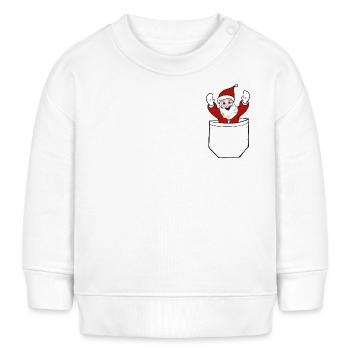 Sacs Père Noël transparent - Sweat bébé bio Stanley/Stella - blanc - Devant