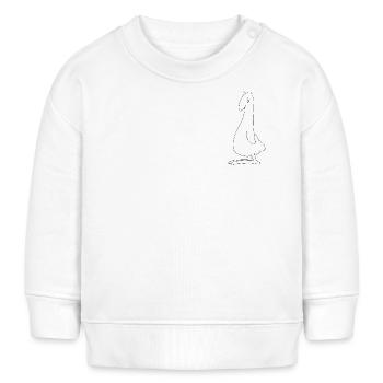 Traurige Ente - Baby Organic Sweatshirt Baby Changer von Stanley/Stella - Weiß - Vorne