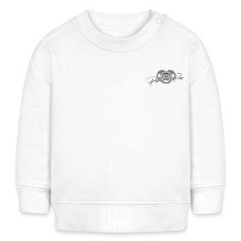 Papas Little Riese - Baby Organic Sweatshirt Baby Changer von Stanley/Stella - Weiß - Vorne