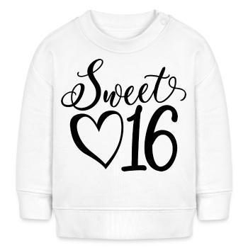 Süßes sechzehn süßes Geschenk zum 16. Geburtstag 16 Jahre alt - Baby Organic Sweatshirt Baby Changer von Stanley/Stella - Weiß - Vorne