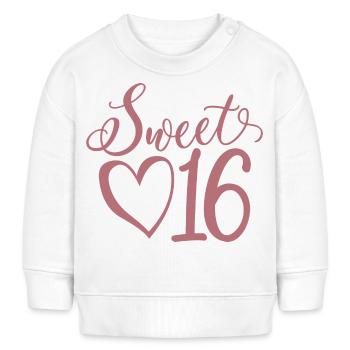 Süßes sechzehn süßes Geschenk zum 16. Geburtstag 16 Jahre alt - Baby Organic Sweatshirt Baby Changer von Stanley/Stella - Weiß - Vorne