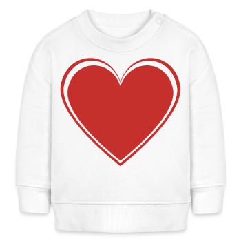 Red heart to declare your love - Baby Sweatshirt by Stanley/Stella - white - Front