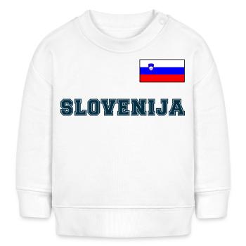 Look maillot de la Slovénie – SLOVENIJA avec drapeau - Sweat bébé bio Stanley/Stella - blanc - Devant
