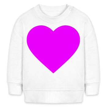 the purple heart - Baby Organic Sweatshirt Baby Changer von Stanley/Stella - Weiß - Vorne