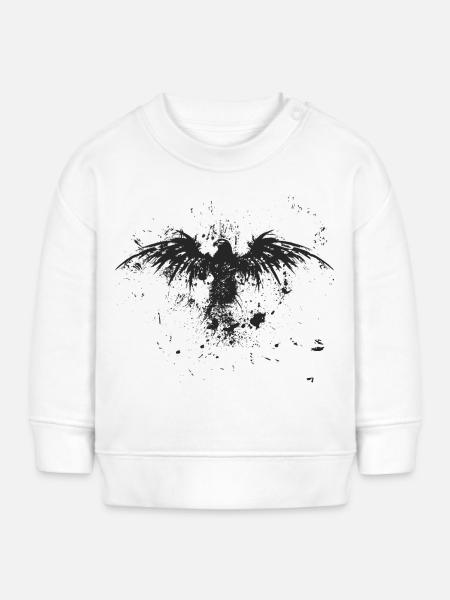Adler Grunge Look - Baby Organic Sweatshirt Baby Changer von Stanley/Stella - Weiß
