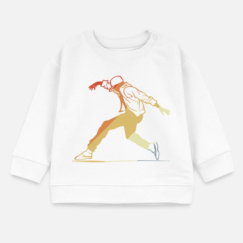 Retro Breakdancing Baby Organic Sweatshirt Baby Changer von Stanley/Stella