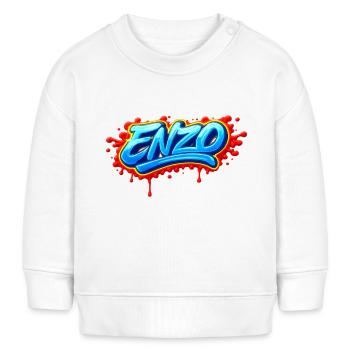 GRAFFITI NAME ENZO FOR PERFECT GIFT PRINTABLE - Baby Sweatshirt by Stanley/Stella - white - Front