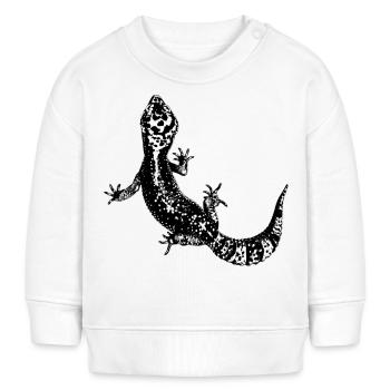 Leopardgecko / Gecko - Baby Organic Sweatshirt Baby Changer von Stanley/Stella - Weiß - Vorne