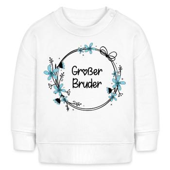Großer Bruder - Baby Organic Sweatshirt Baby Changer von Stanley/Stella - Weiß - Vorne