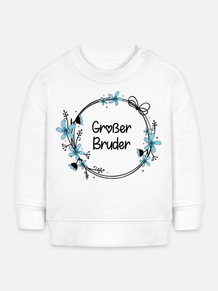 Großer Bruder - Baby Organic Sweatshirt Baby Changer von Stanley/Stella - Weiß