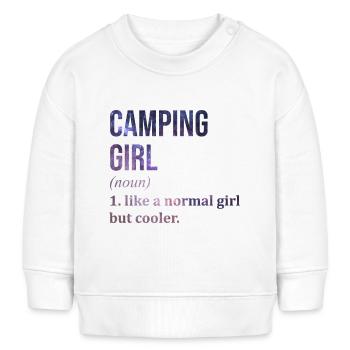 Camping Camping Camping - Baby Organic Sweatshirt Baby Changer von Stanley/Stella - Weiß - Vorne