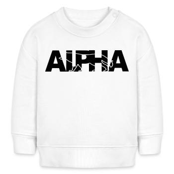 ALPHA WOLF - Baby Sweatshirt by Stanley/Stella - white - Front