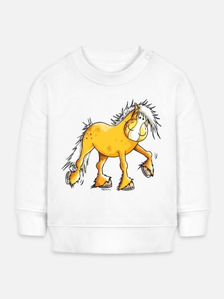Hera der Haflinger - Baby Organic Sweatshirt Baby Changer von Stanley/Stella - Weiß