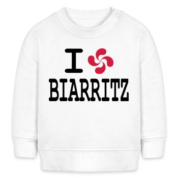 ich liebe Biarritz - lauburu - Baby Organic Sweatshirt Baby Changer von Stanley/Stella - Weiß - Vorne