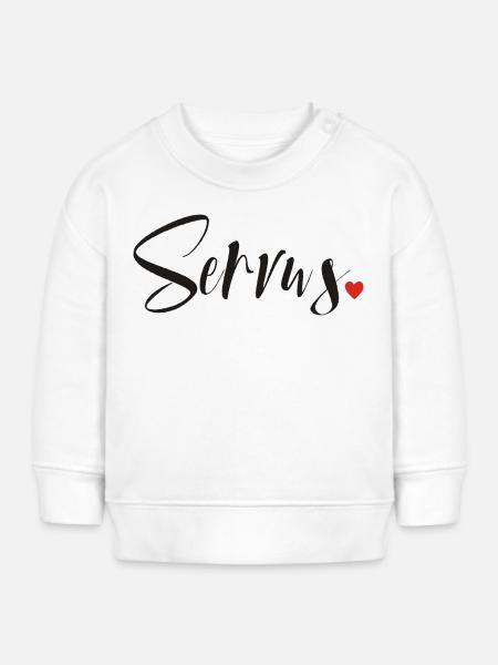 Servus - Hallo und Tschüss - Baby Organic Sweatshirt Baby Changer von Stanley/Stella - Weiß