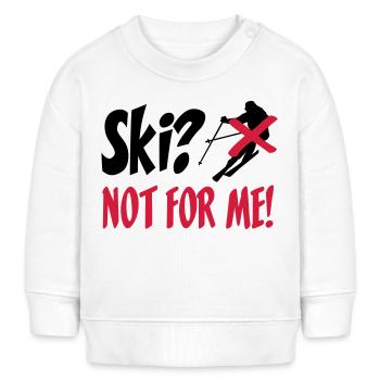 I hate Ski - Baby Organic Sweatshirt Baby Changer von Stanley/Stella - Weiß - Vorne