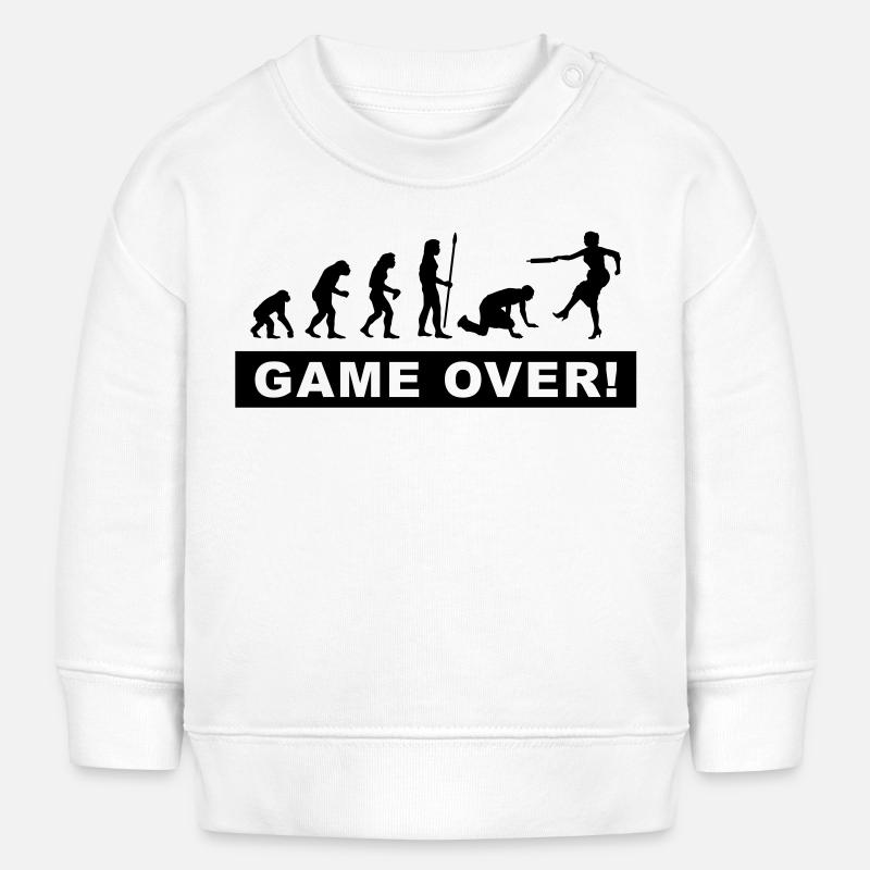 evolution_stag et les nuits de poule - Sweat bébé bio Stanley/Stella - blanc