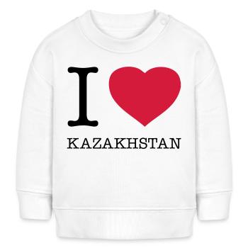 J’AIME LE KAZAKHSTAN Kasachstan - Sweat bébé bio Stanley/Stella - blanc - Devant