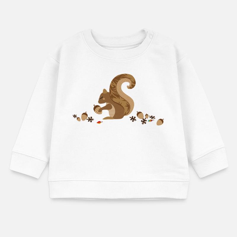 Ein Eichhörnchen mit einer Eichel Baby Organic Sweatshirt Baby Changer von Stanley/Stella