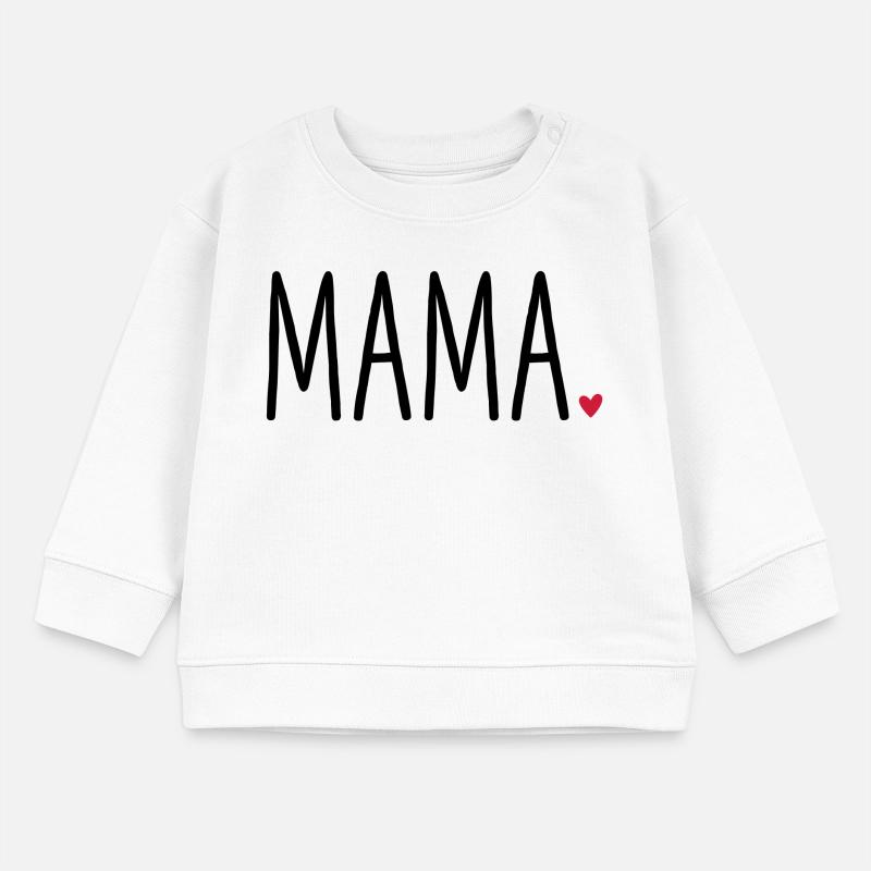 Mama Herz - Geschenk Muttertag Kind Liebe Baby Organic Sweatshirt Baby Changer von Stanley/Stella