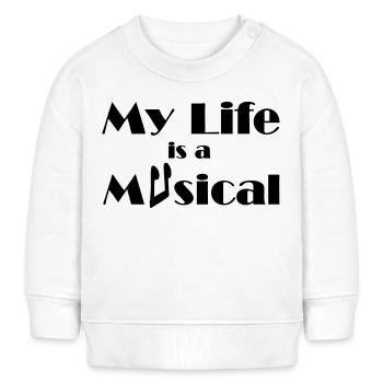 Musical Musik Theater Bühne Fan - Baby Organic Sweatshirt Baby Changer von Stanley/Stella - Weiß - Vorne