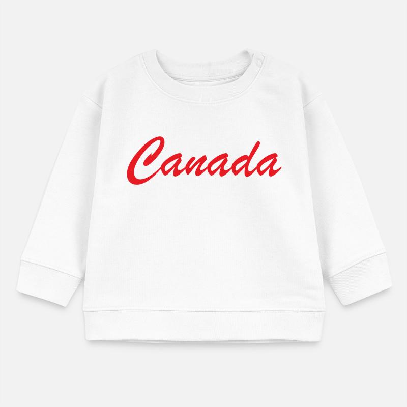 Canada Script Schriftzug Rot Baby Organic Sweatshirt Baby Changer von Stanley/Stella