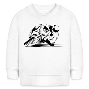 motorcycle racing moto biker gp symbol rider biker - Baby Sweatshirt by Stanley/Stella - white - Front
