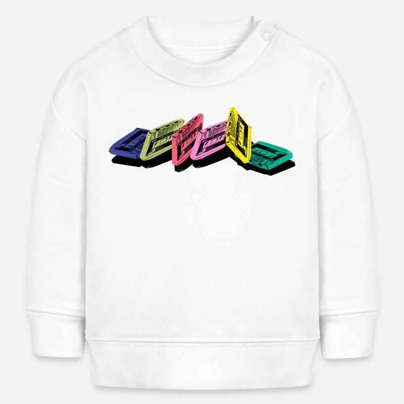 Cassette audio - Sweat bébé bio Stanley/Stella - blanc